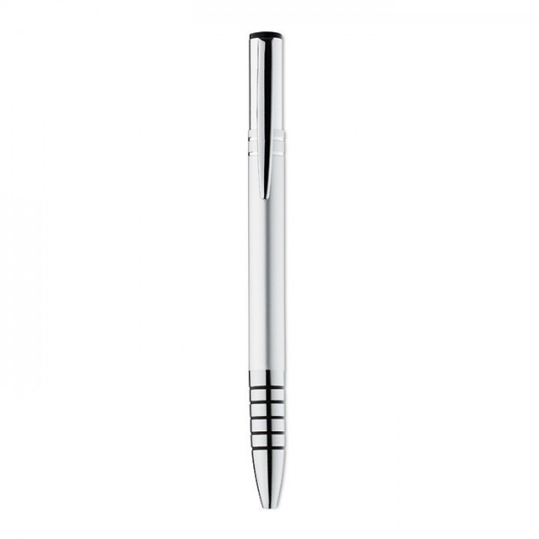 HEATHER Aluminiowy długopis  z chromowanymi końcówkami srebrny