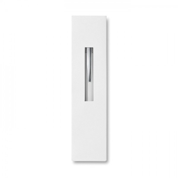 THEBOX Aluminiowy długopis na przycisk w kartonowym opakowaniu biały