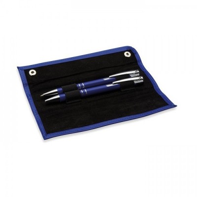 GEMELLO Zestaw piśmienniczy aluminiowy długopis i automatyczny ołówk w etui granatowy