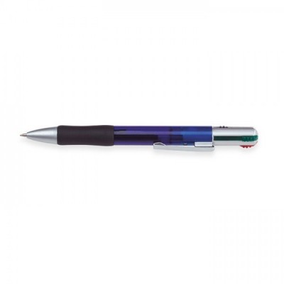 BONLES 4-kolorowy plastikowy długopis na przycisk. Granatowy