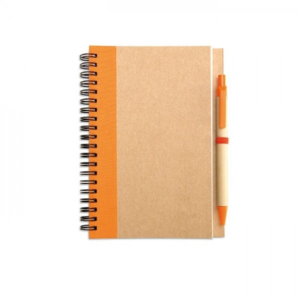 SONORA PLUS Notes A5 z długopisem pomarańczowy
